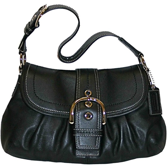 Coach Soho Pleated Leather Flap Shoulder Bag - Picture 2 of 5